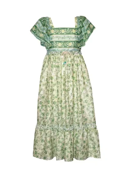 Girls 7-16 Flutter Sleeve Maxi Dress