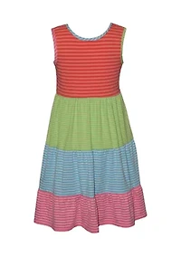 Girls 7-16 Knit Mixed Stripe Dress