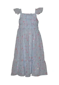 Girls 7-16 Floral Chiffon Maxi Dress