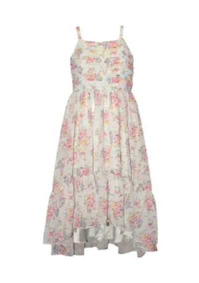 Girls 7-16 Floral Chiffon Maxi Dress