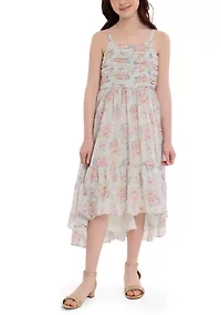 Girls 7-16 Floral Chiffon Maxi Dress