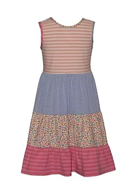 Girls 7-16 Knit Mash Up Dress