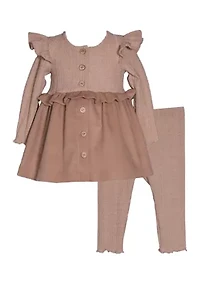 Girls 4-6x Rib Knit Leggings Set