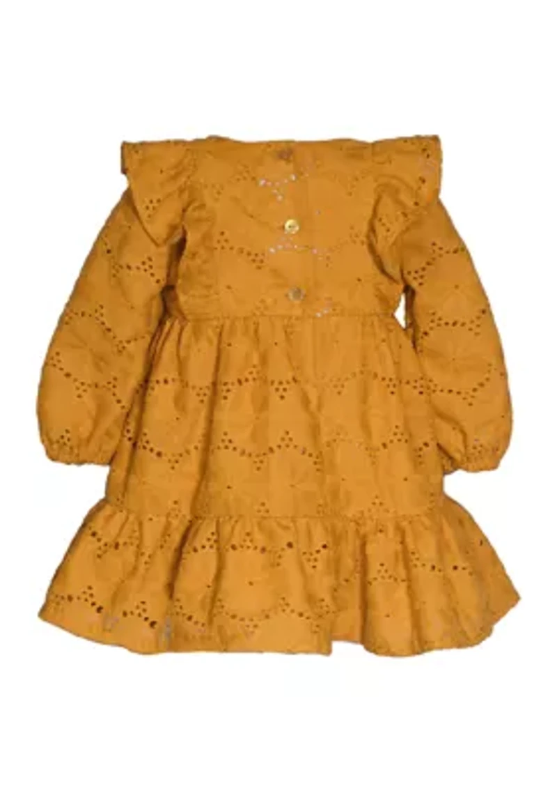 Girls 4-6x Eyelet Bib Front Dress