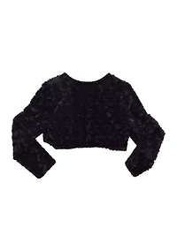 Girls 4-6x Faux Fur Cardigan