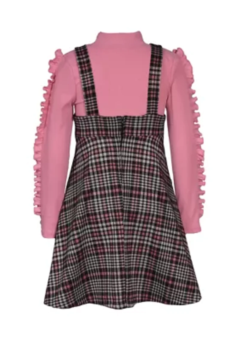 Girls 4-6x Ruffle Printed Jumper Dress