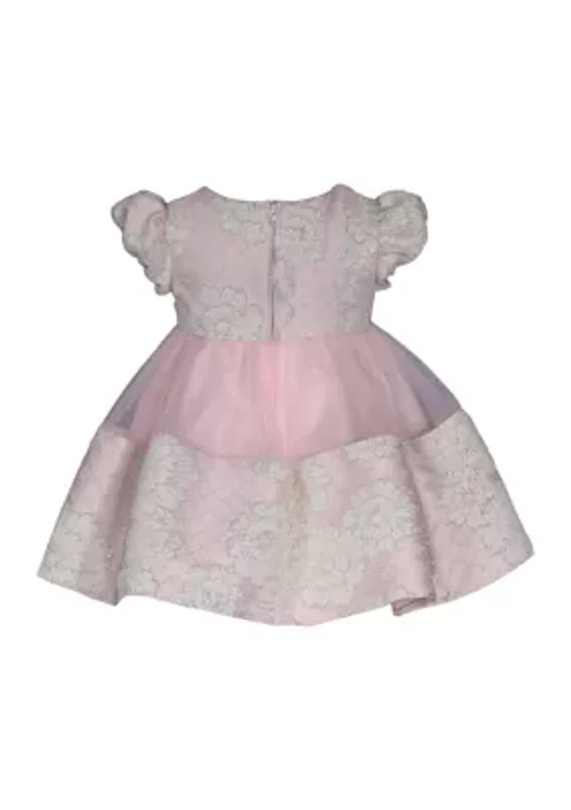 Girls 4-6x Lace Bodice and Hem Party Dress