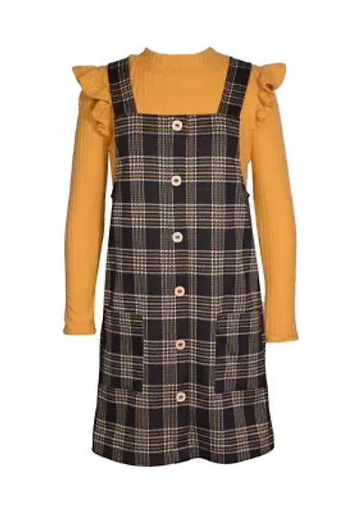 Girls 7-16 Plaid Jumper and Dress Set