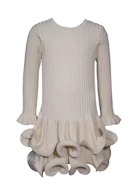 Girls 7-16 Cable Knit Sweater Dress