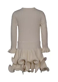 Girls 7-16 Cable Knit Sweater Dress