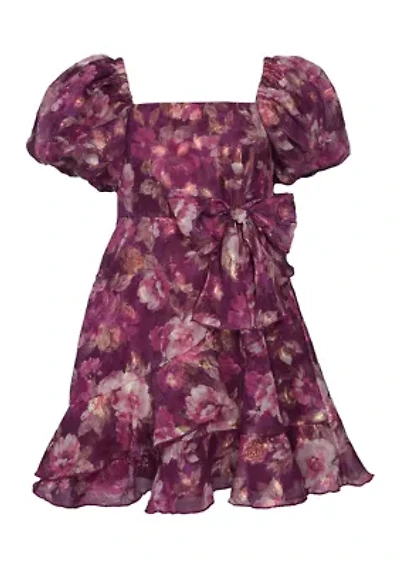 Girls 7-16 Floral Printed Dress