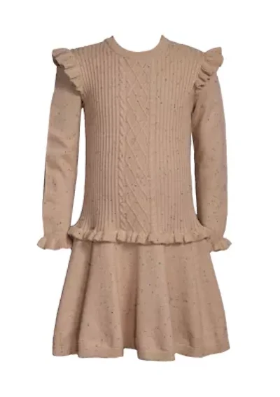 Girls 7-16 Cable Knit Sweater Dress