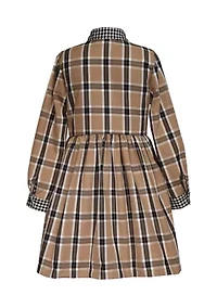 Boys 8-20 Plaid Ruffle Button Front Dress