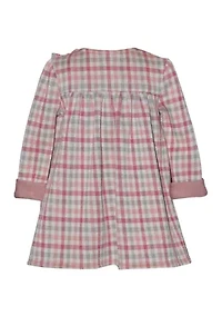 Girls 7-16  Plaid Pocket Dress