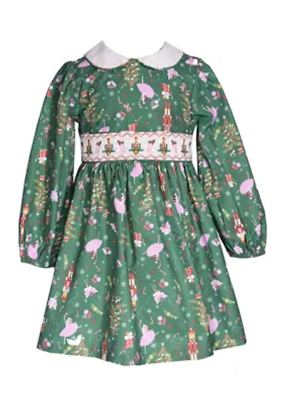 Girls 4-6x Smocked Nutcracker Dress