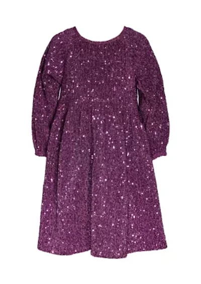 Girls 4-6x Sparkled Knit Dress