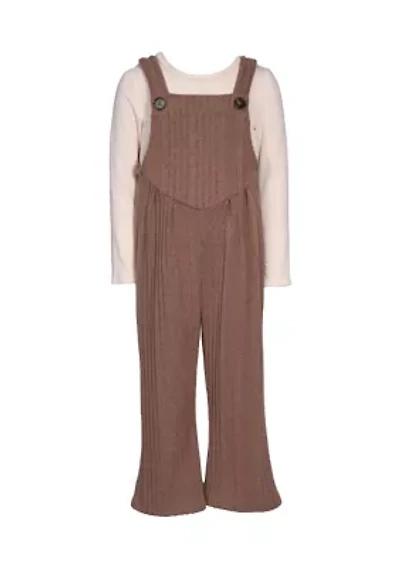 Girls 4-6x Bib-Front Knit Jumpsuit