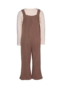 Girls 4-6x Bib-Front Knit Jumpsuit