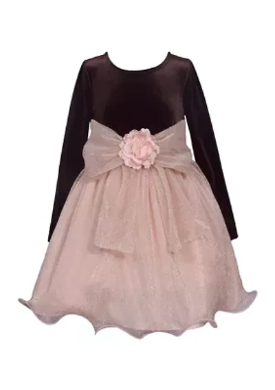 Girls 4-6x Long Sleeve Wire Hem Dress