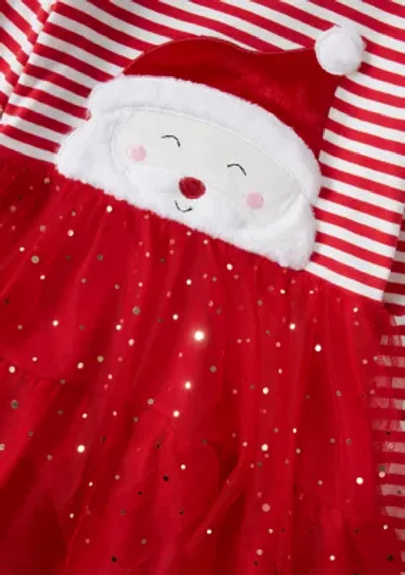 Girls 4-6x Santa Striped Leggings Set