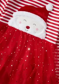 Girls 4-6x Santa Striped Leggings Set