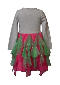 Girls 4-6 Pink and Green Tree Tutu Dress