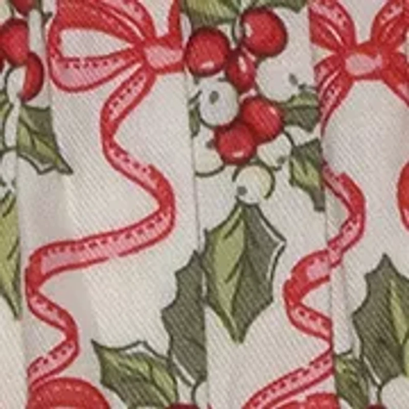 Girls 4-6x Long Sleeve Smocked Holly Bow Dress