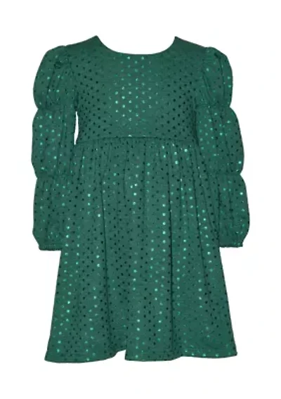 Girls 7-16 Green Shimmer Dress