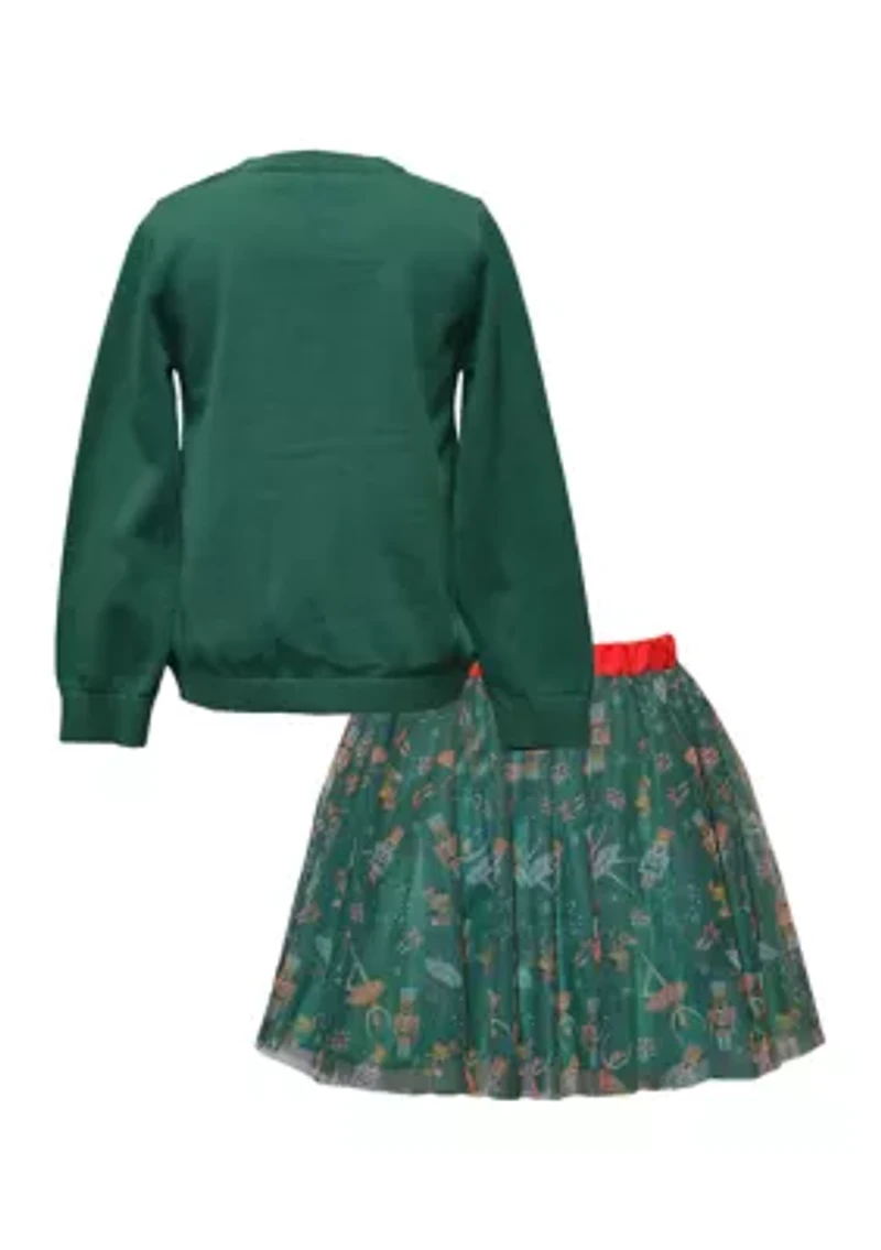 Girls 7-16 Merry Skirt Set