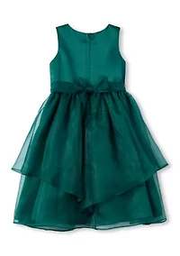 Girls 7-16 Beaded Waist Organza Dress