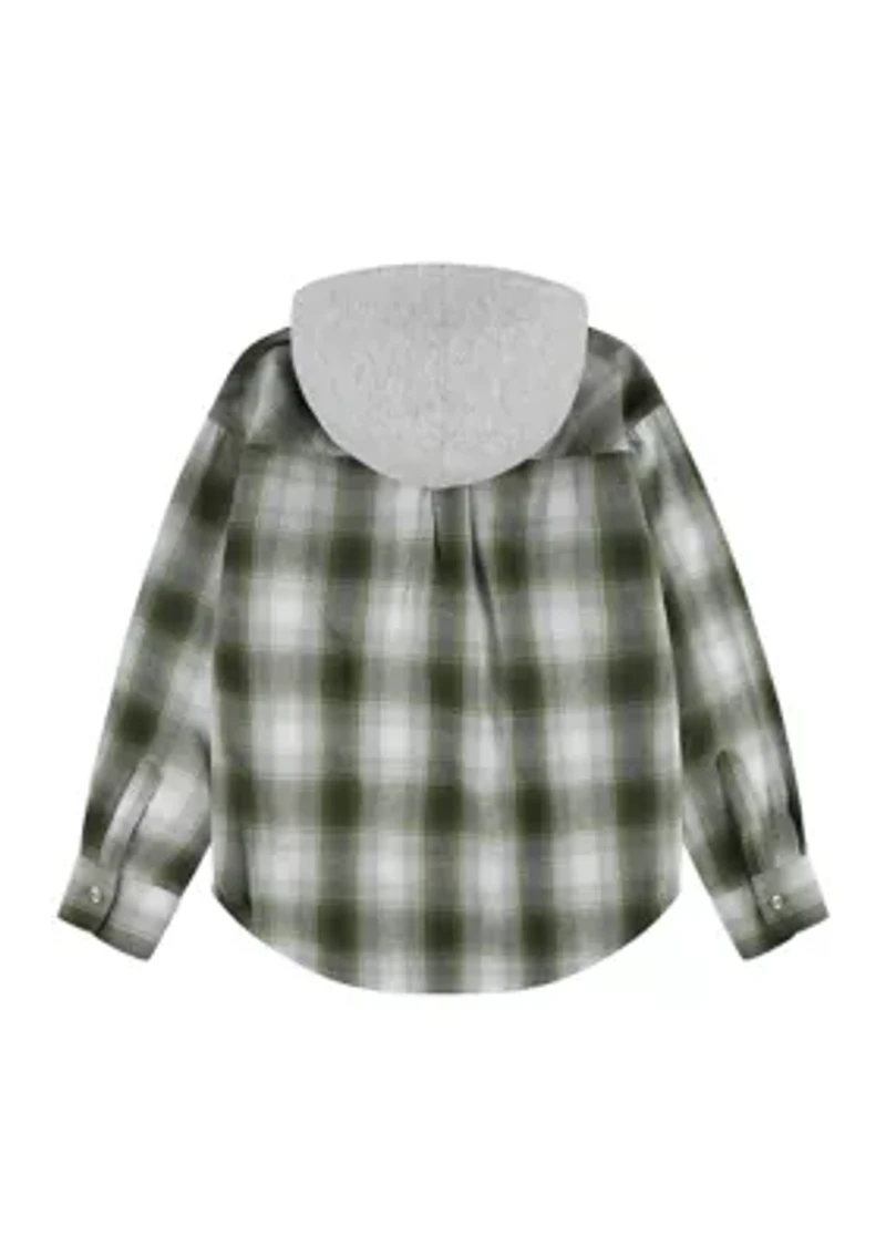 Girls 4-6x Woven Top with Hood