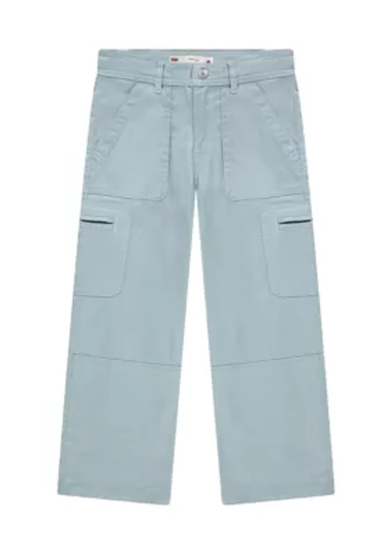 Girls 4-6x Lightweight Wide Cargo Pants