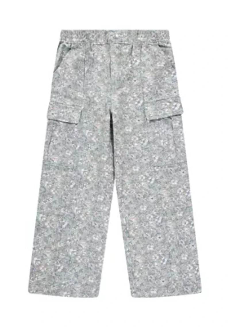 Girls 4-6x Twill Baggy Wide Leg Cargo Pants