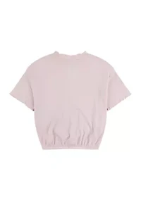 Girls 4-6x Waffle Knit Top