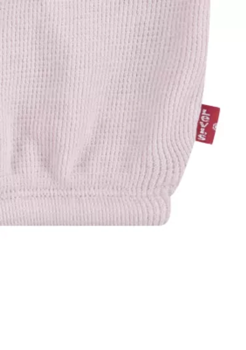 Girls 4-6x Waffle Knit Top