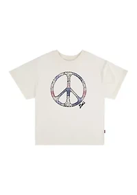 Girls 4-6x Oversized Peace Graphic T-Shirt