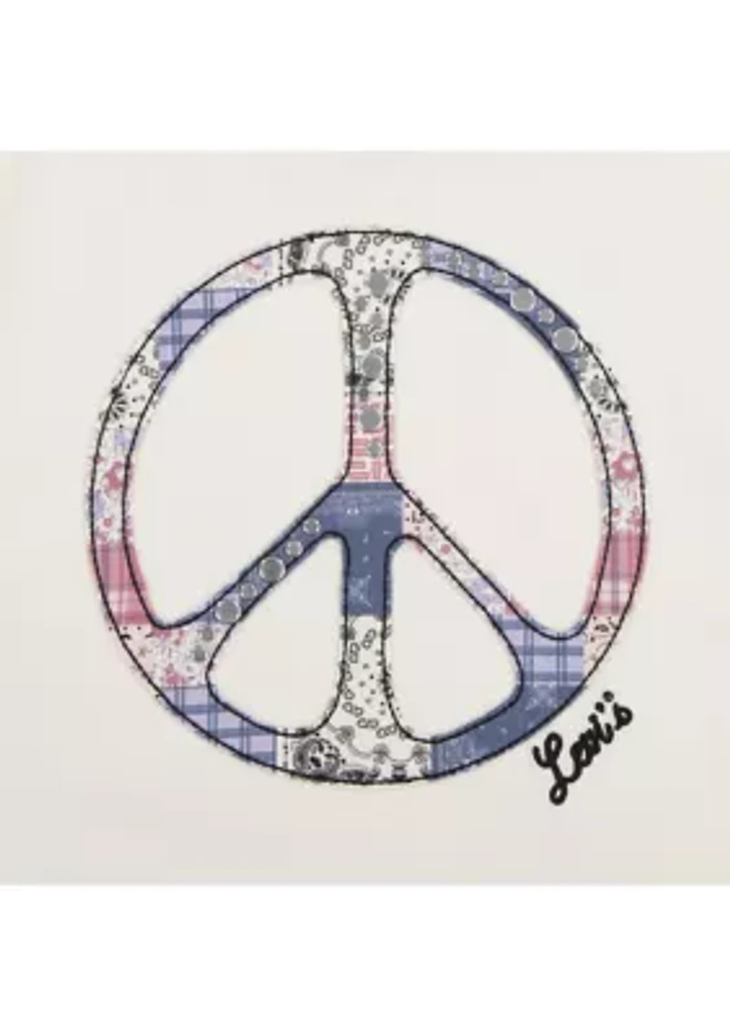 Girls 4-6x Oversized Peace Graphic T-Shirt