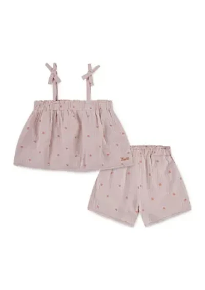 Girls 4-6x Tie Tank Top and Shorts Set