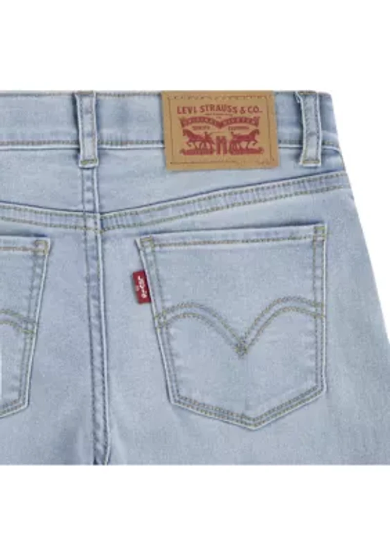 Girls 4-6x Wide Leg Denim Jeans