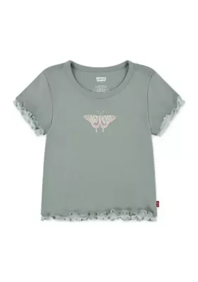 Girls 4-6x Double Layer Knit Top