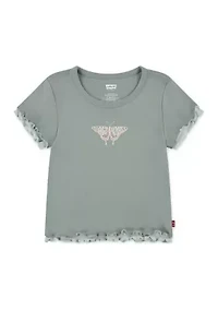 Girls 4-6x Double Layer Knit Top