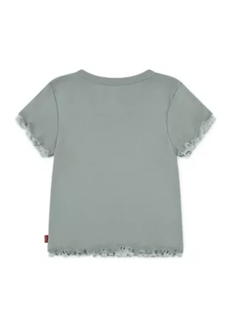 Girls 4-6x Double Layer Knit Top