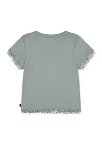 Girls 4-6x Double Layer Knit Top