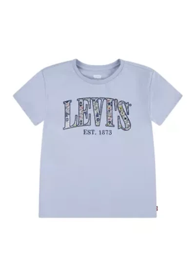 Girls 4-6x Floral Logo Graphic T-Shirt
