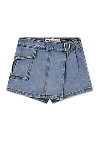 Girls 4-6x High Rise Cargo Skort