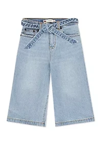 Girls 4-6x Extra Large Culotte Stretch Denim Jeans