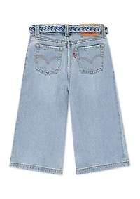 Girls 4-6x Extra Large Culotte Stretch Denim Jeans