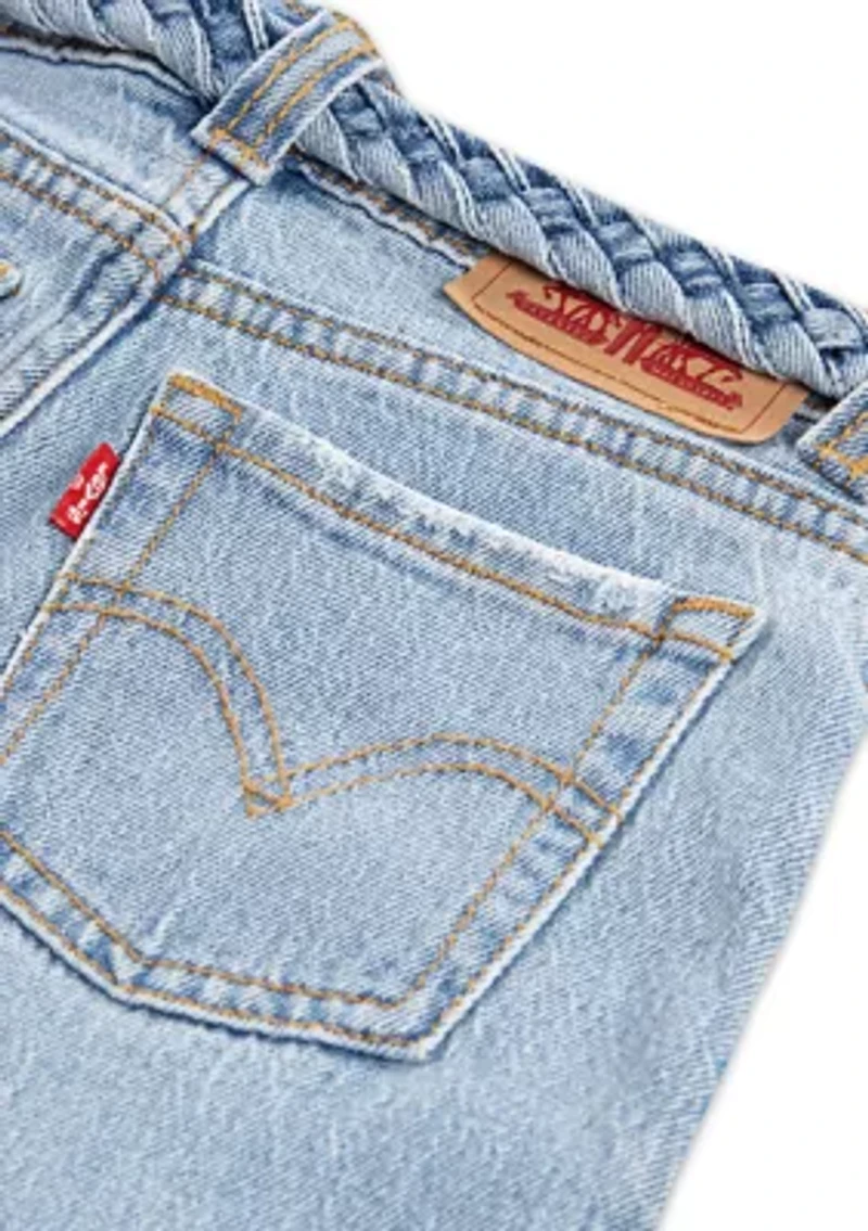 Girls 4-6x Extra Large Culotte Stretch Denim Jeans