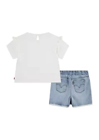 Girls 4-6x Denim Skort Set