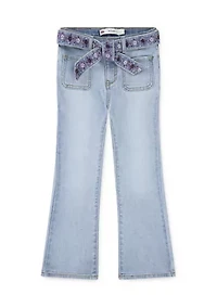Girls 4-6x Embroidered Flare Jeans